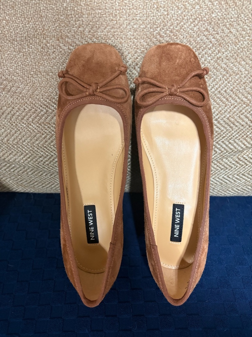 Nine West Suede Flats in Cognac Brown size 6
